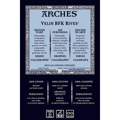 Velin BFK Rives CP Grey 280gr 56x76cm Lght Fin Grn Smth Surface-%100 Cotton