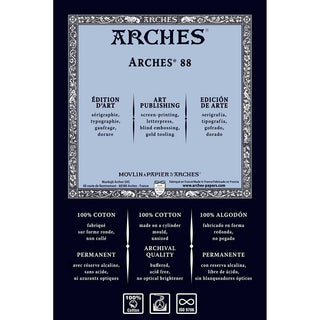 Arches 88 HP White 300gr 56x76cm Very Smooth Satin Surface-%100C-SilkScreen