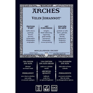 Velin Johannot CP White 240gr 56x76cm Light Fine Grain-%75C/%25Esparto(alfa