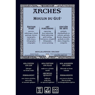 Moulin du Gue White 270gr 56x76cm (cloudy)Natural Grain-%85 Cotton/%15 Flax