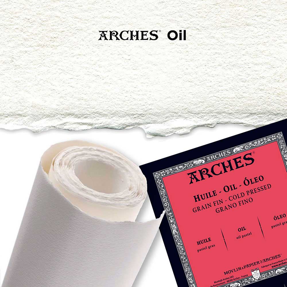 Arches Oil Colour Cold Pressed White 300gr 130x915cm Rulo