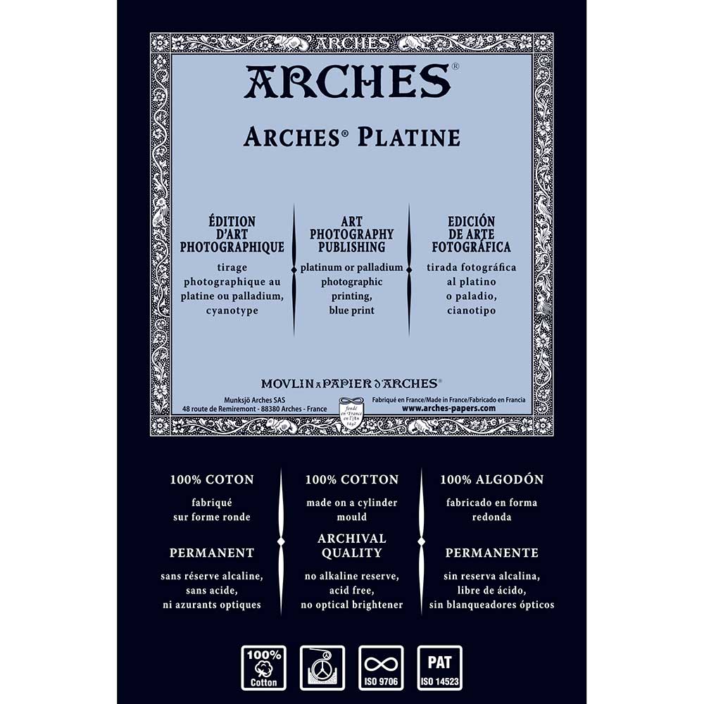 Arches Platine HP Pure White 145gr 56x76cm Sat.Grain XX-Smooth-%100Cotton R