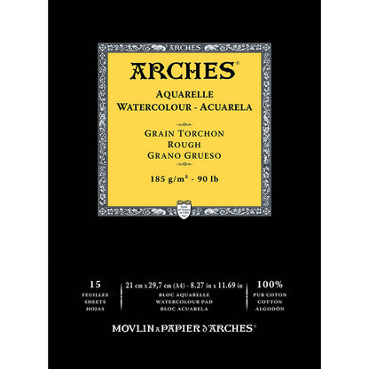 Arches Watercolour Pad Natural White Rough 185gr Sulu Boya Blok 15 Sayfa A4 (21x29.7cm)
