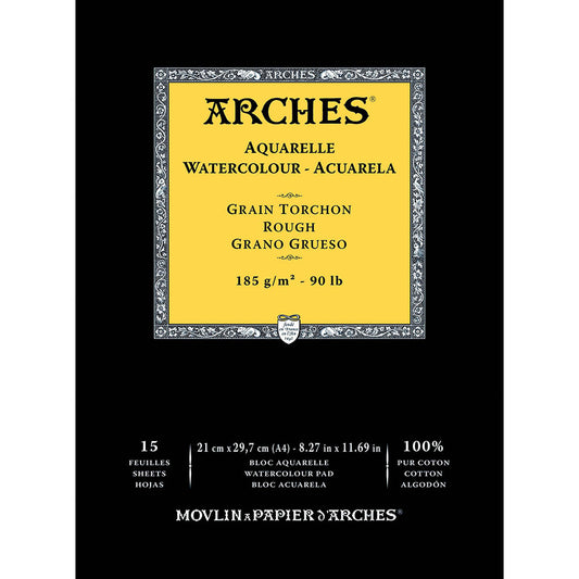 Arches Watercolour Pad Natural White Rough 185gr Sulu Boya Blok 15 Sayfa A4 (21x29.7cm)