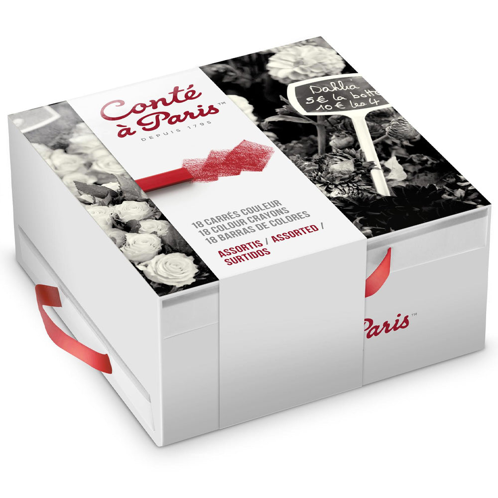 Conte a Paris Carre Stick Pastel Seti Çekmeceli Kutu (18 Renk)