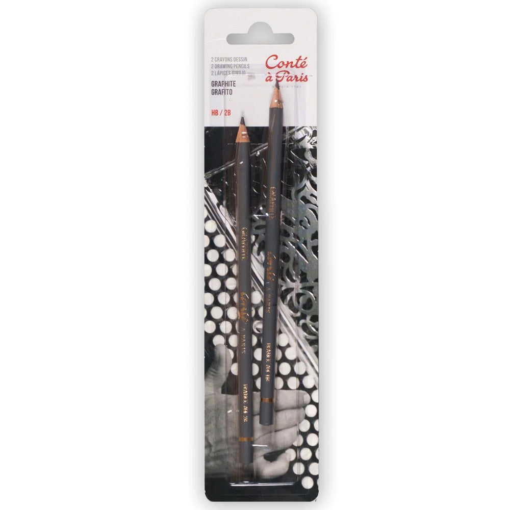 Conte a Paris Dereceli Siyah Kurşun Kalem Blisterli(2ad) Graphite HB+2B
