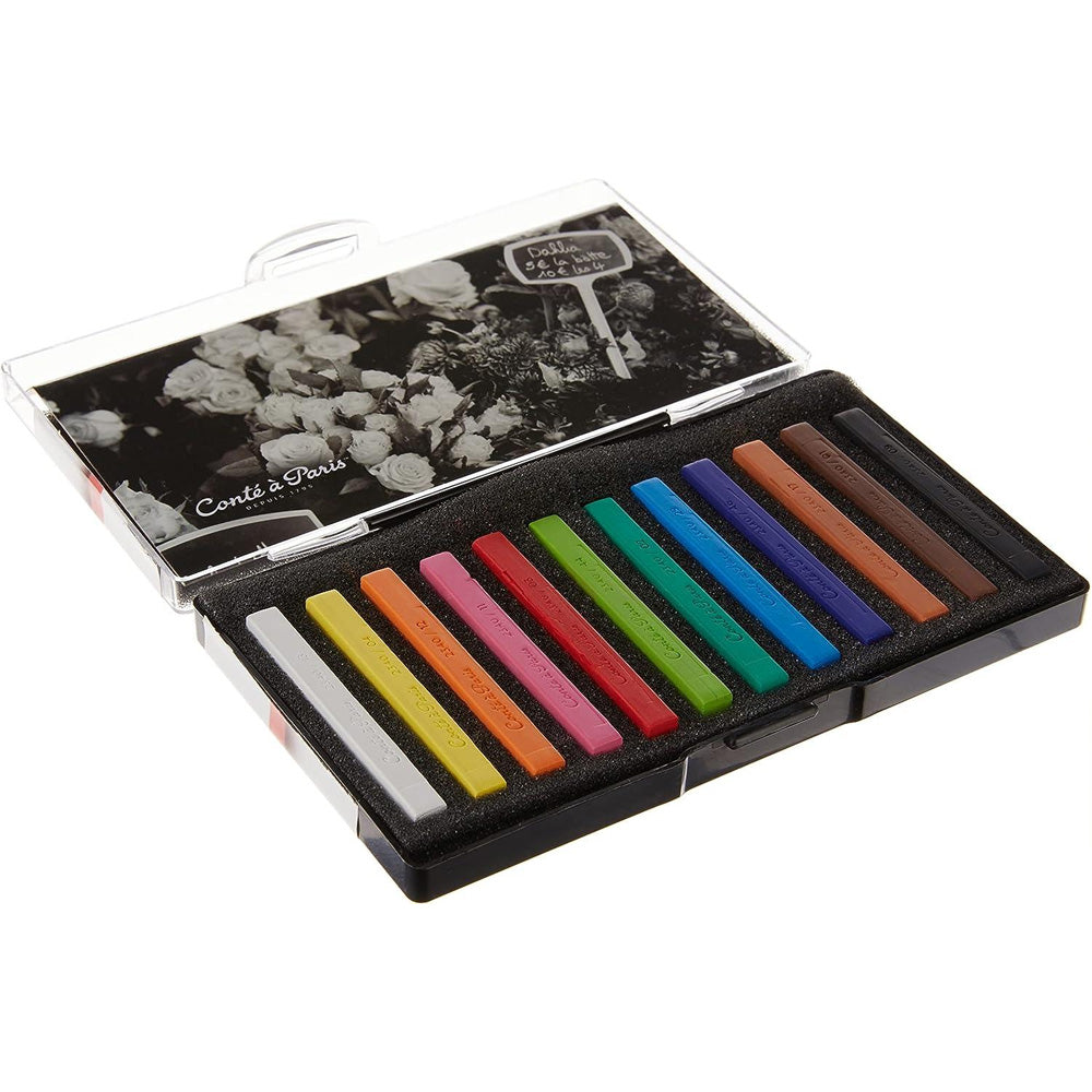 Conte a Paris Carre Stick Pastel Seti Plastik Kutu (12 Renk)