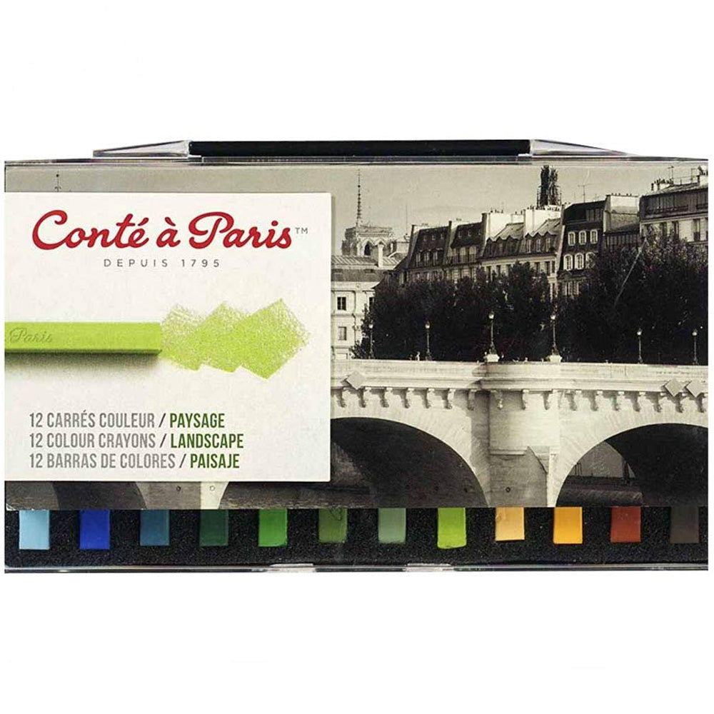 Conte a Paris Carre Stick Pastel Manzara Seti Plastik Kutu (12 Renk)