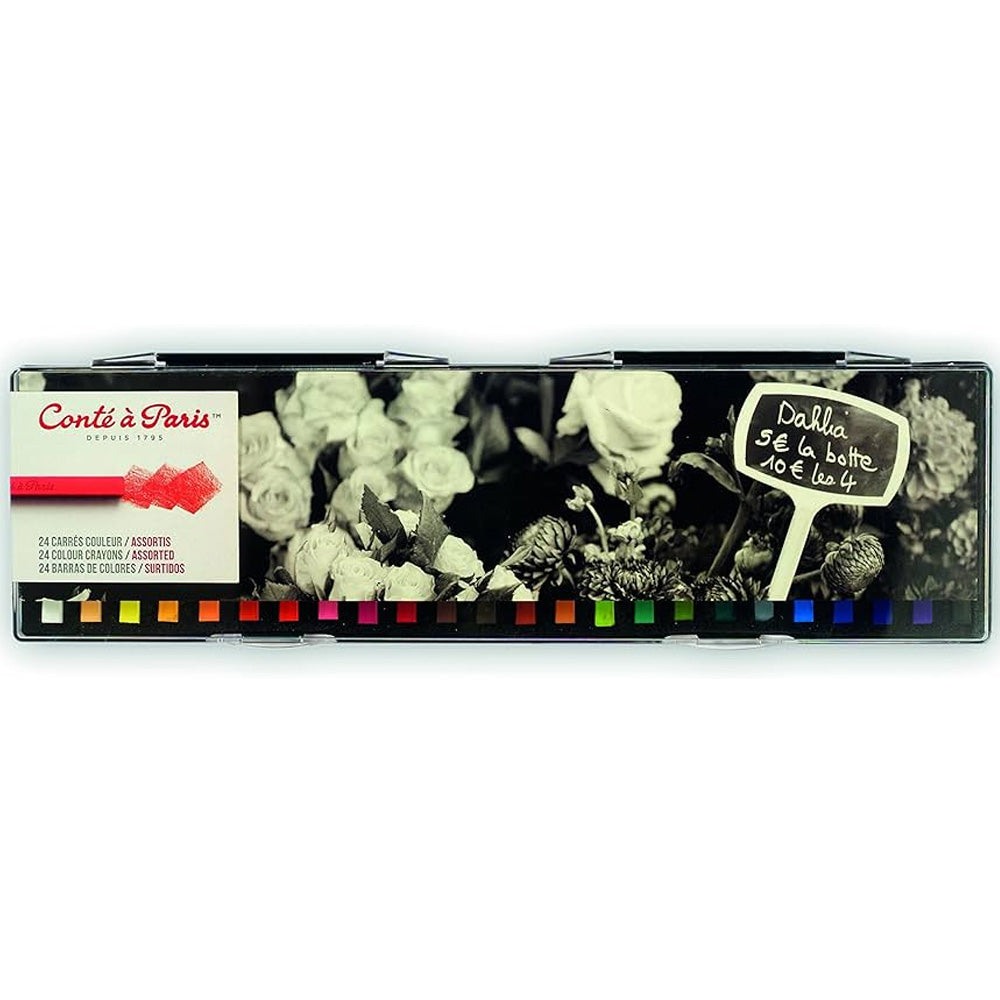 Conte a Paris Carre Stick Pastel Seti Plastik Kutu (24 Renk)