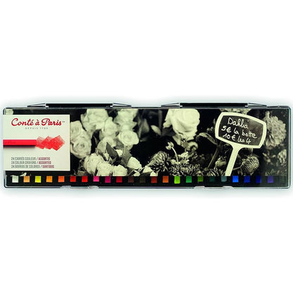 Conte a Paris Carre Stick Pastel Seti Plastik Kutu (24 Renk)