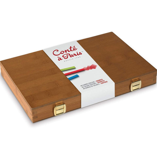 Conte a Paris Carre Stick Pastel Seti Bambu Kutu (48 Renk)