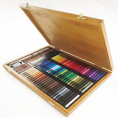 Conte a Paris Carre Stick Pastel Seti Bambu Kutu (84 Renk+3 Çizim Kalemi+Aksesuarlar)