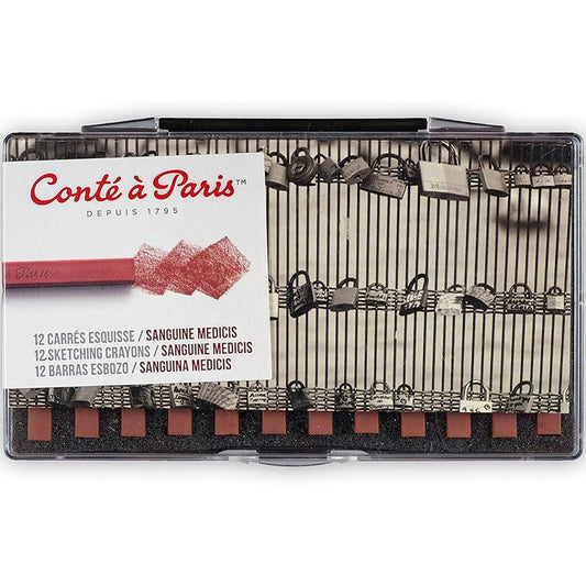 Conte a Paris Carre Stick Pastel Eskiz Seti Plastik Kutu(12ad) Sanguine Medicis