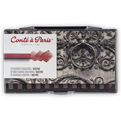 Conte a Paris Carre Stick Pastel Eskiz Seti Plastik Kutu(12ad) Bistre