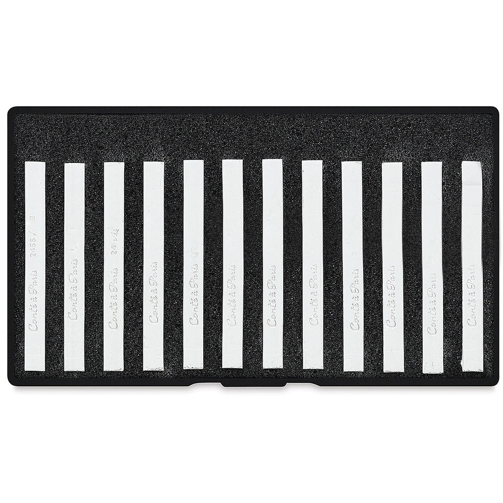 Conte a Paris Carre Stick Pastel Eskiz Seti Plastik Kutu(12ad) White 2B