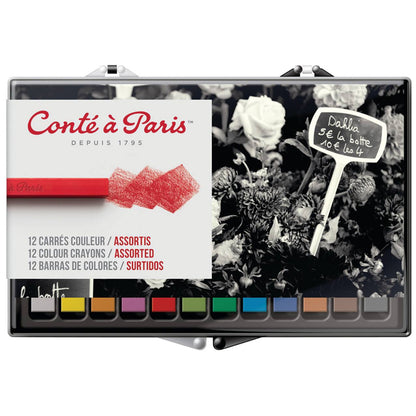 Conte a Paris Carre Stick Pastel Seti Askılı Plastik Kutu (12 Renk)