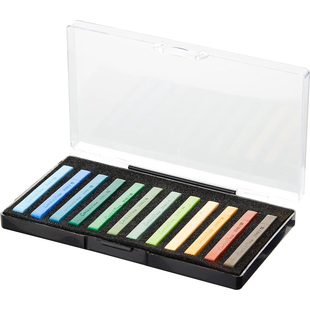 Conte a Paris Carre Stick Pastel Manzara Seti Askılı Plastik Kutu (12 Renk)