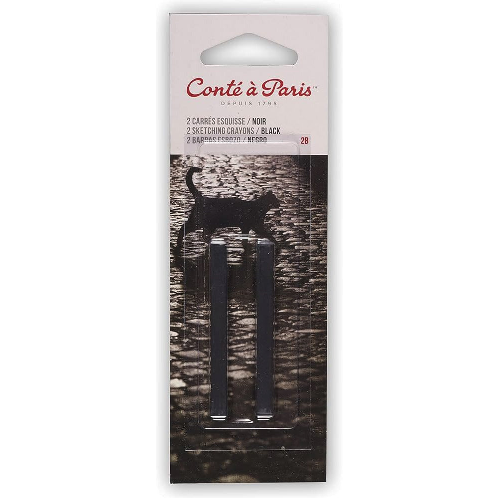 Conte a Paris Carre Stick Pastel Eskiz Blisterli(2ad) Black 2B