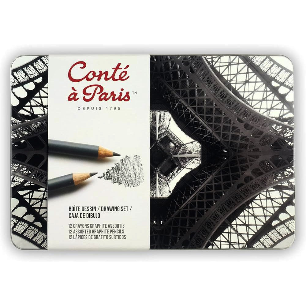 Conte a Paris Çizim Seti Metal Kutu (12xkalem)