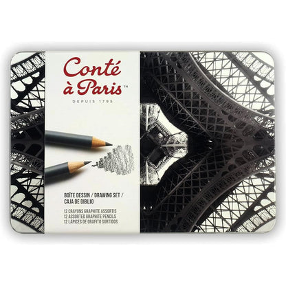 Conte a Paris Çizim Seti Metal Kutu (12xkalem)