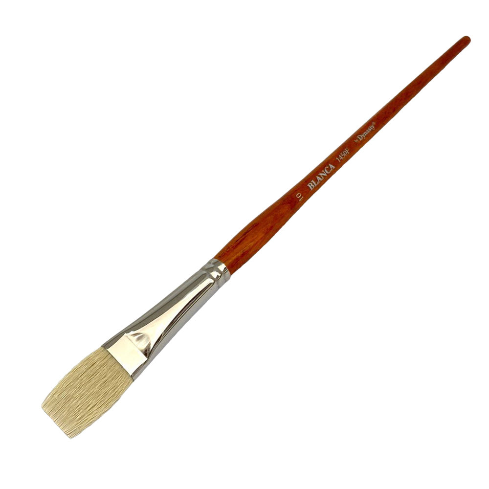 Dynasty Blanca 1450F Beyaz Sentetik Sert Kıllı Yassı Fırça No.10