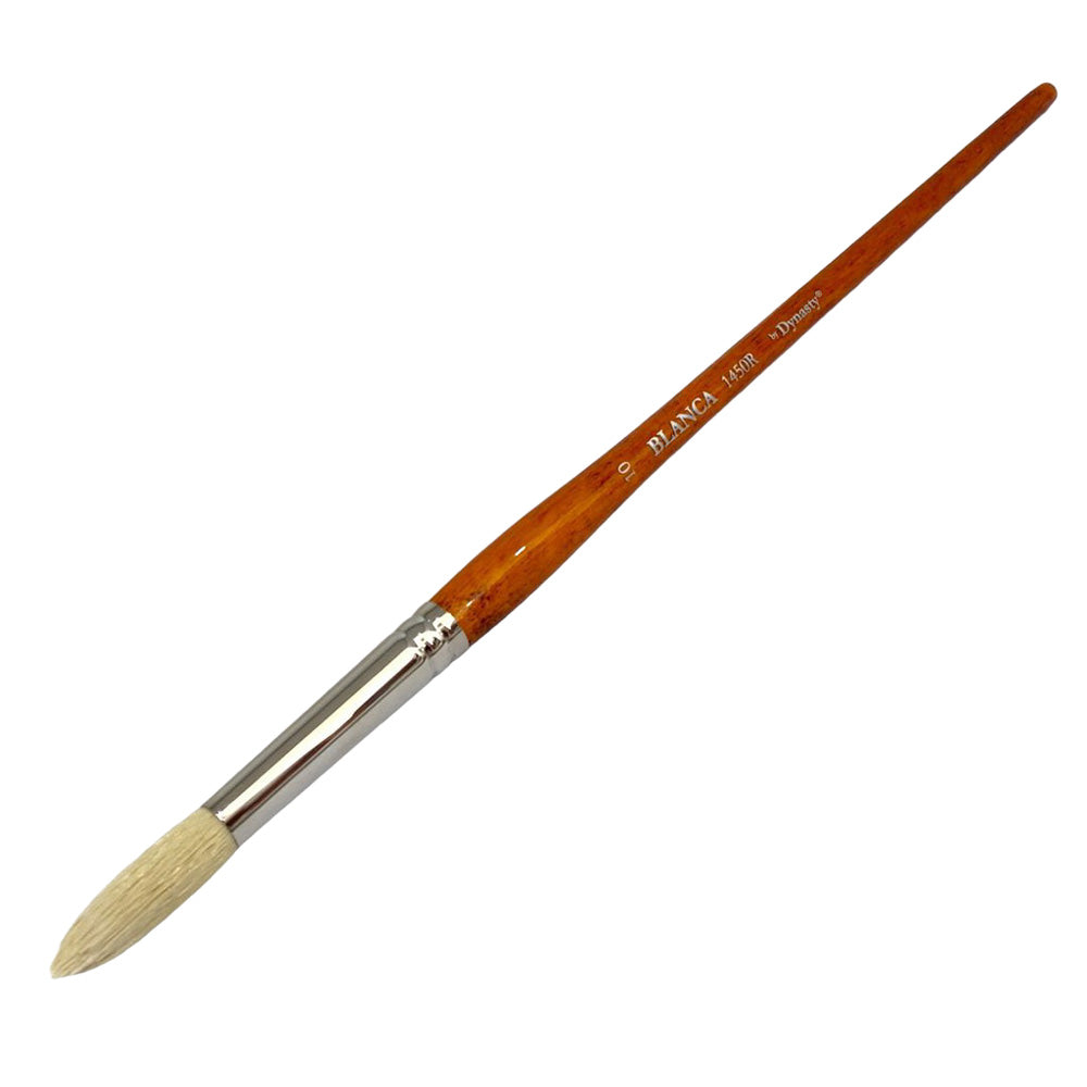 Dynasty Blanca 1450R Beyaz Sentetik Sert Kıllı Yuvarlak Fırça No.10