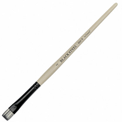 Dynasty Black Steel 8800B Beyaz&Siyah Sentetik Kısa Yassı Fırça No.1