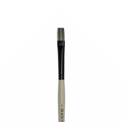 Dynasty Black Steel 8800F Beyaz&Siyah Sentetik Yassı Fırça No.1
