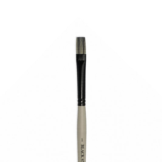 Dynasty Black Steel 8800F Beyaz&Siyah Sentetik Yassı Fırça No.1