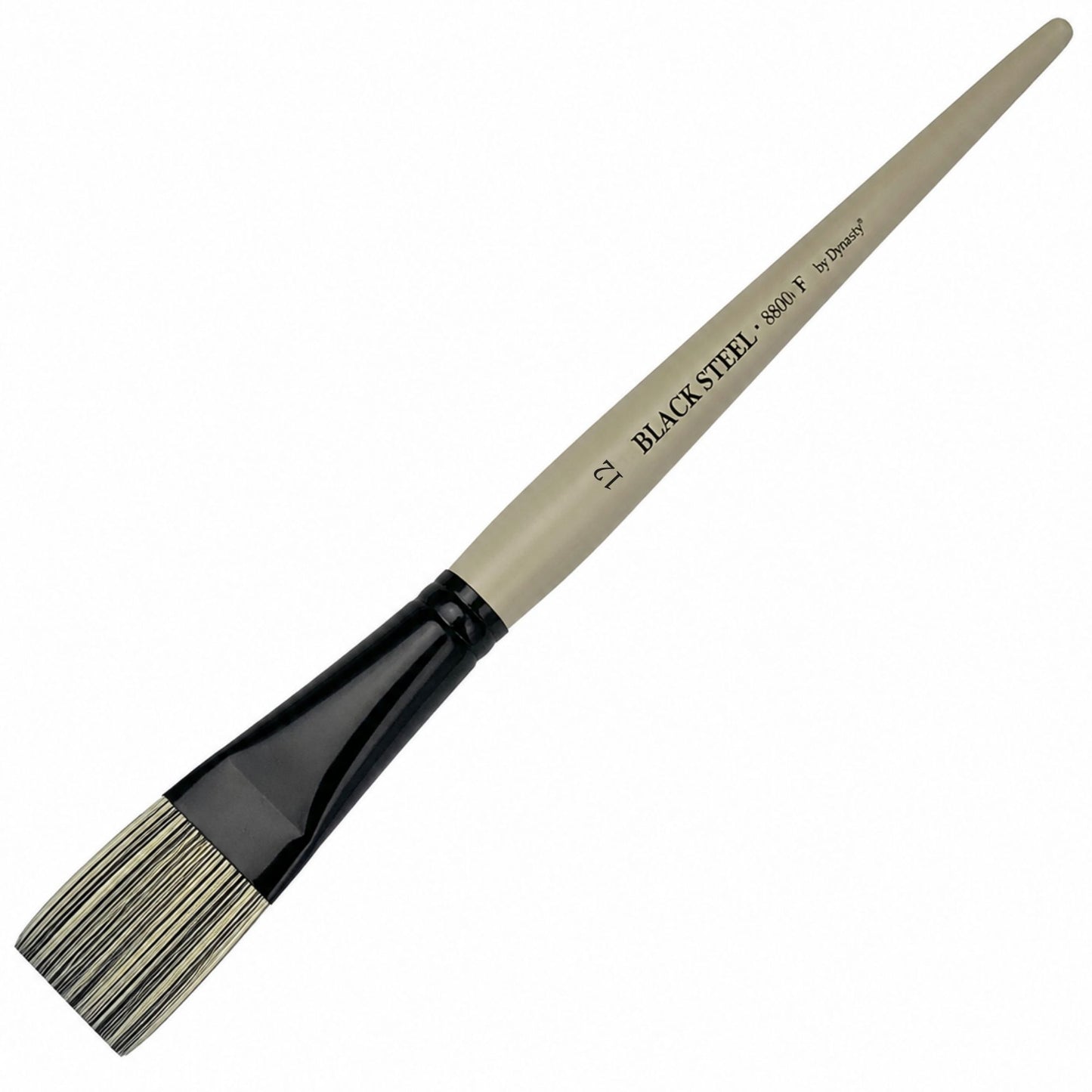 Dynasty Black Steel 8800F Beyaz&Siyah Sentetik Yassı Fırça No.12