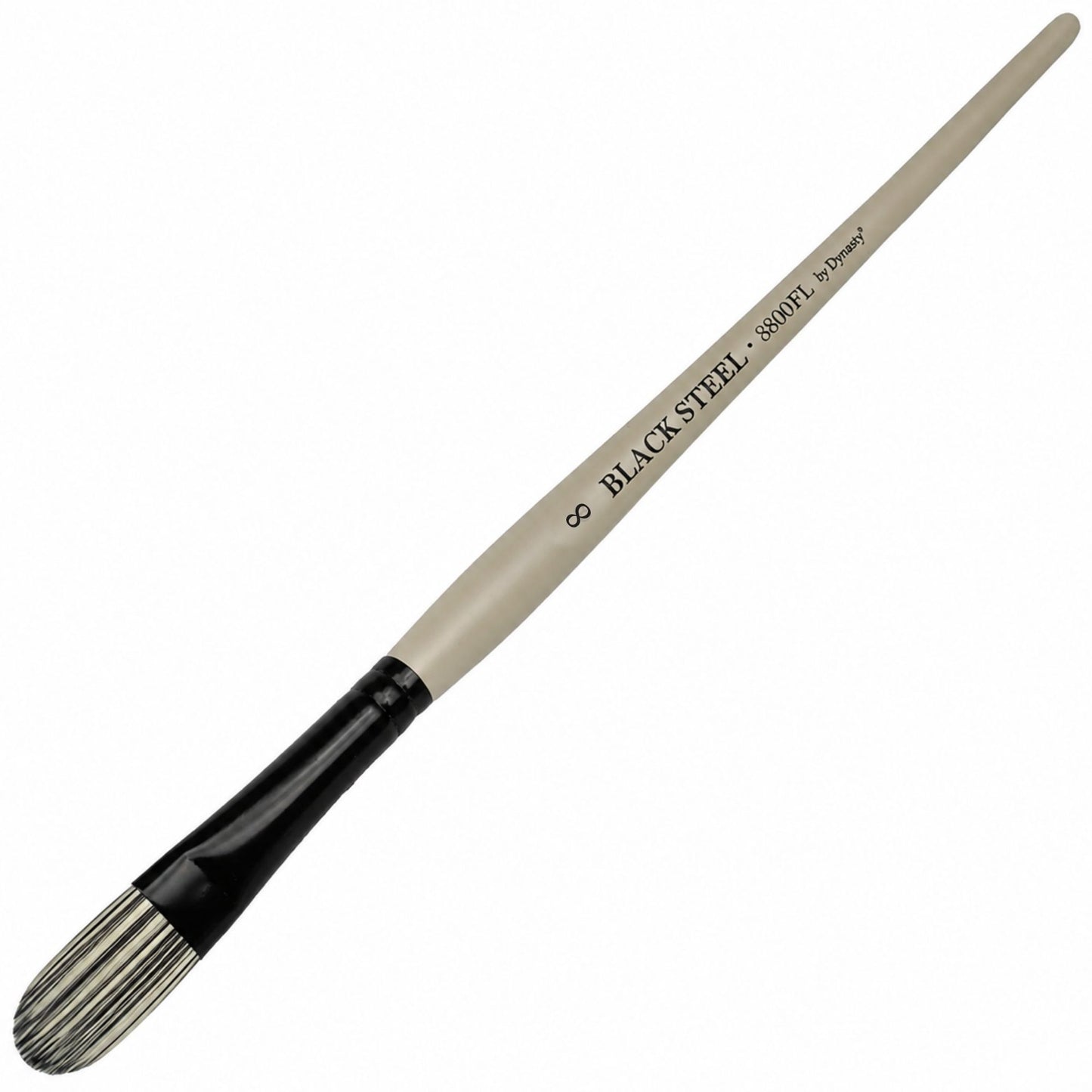 Dynasty Black Steel 8800FL Beyaz&Siyah Sentetik Kedi Dili Fırça No.8