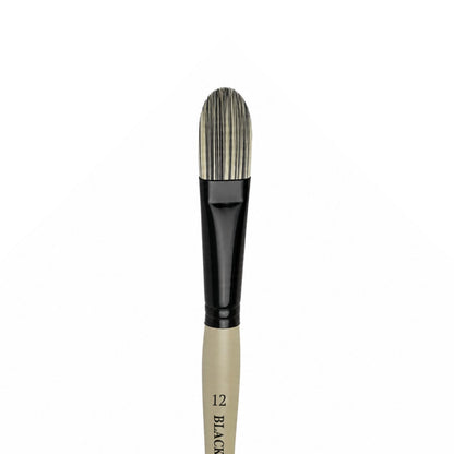Dynasty Black Steel 8800FL Beyaz&Siyah Sentetik Kedi Dili Fırça No.12