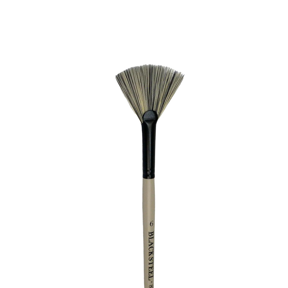 Dynasty Black Steel 8800FN Beyaz&Siyah Sentetik Yelpaze Fırça No.6