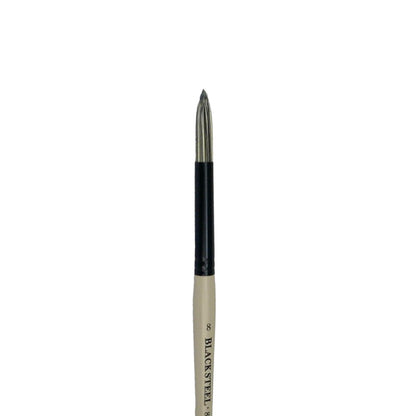 Dynasty Black Steel 8800R Beyaz&Siyah Sentetik Yuvarlak Fırça No.8