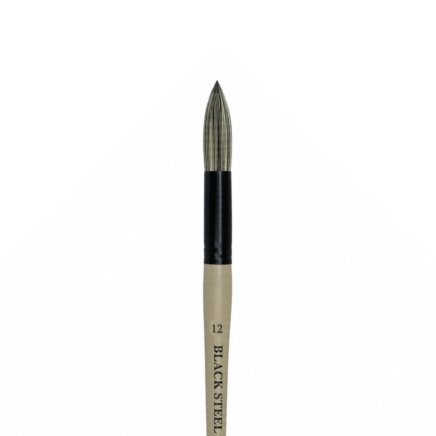 Dynasty Black Steel 8800R Beyaz&Siyah Sentetik Yuvarlak Fırça No.12