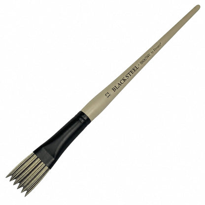 Dynasty Black Steel 8800W Beyaz&Siyah Sentetik Dalga Fırçası No.12