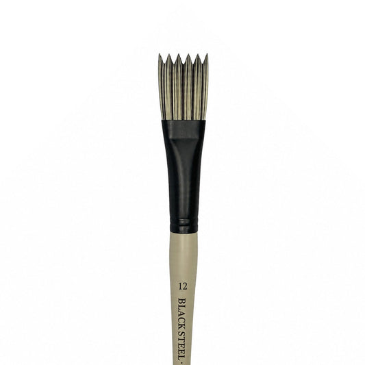 Dynasty Black Steel 8800W Beyaz&Siyah Sentetik Dalga Fırçası No.12