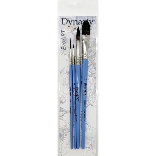 Dynasty EvoArt 9000 Sentetik Fırça Seti 2 (4lü)