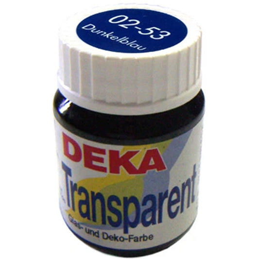 Deka Transparent Cam Boyası 25ml Dunkelblau 53