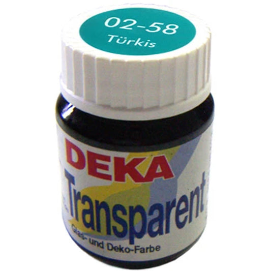 Deka Transparent Cam Boyası 25ml Türkis 58