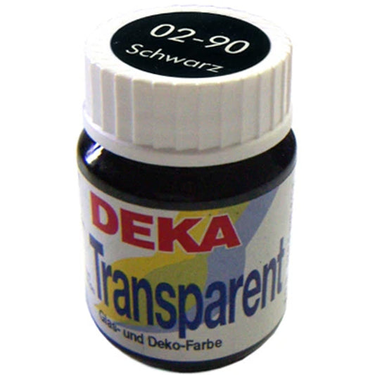 Deka Transparent Cam Boyası 25ml Schwarz 90