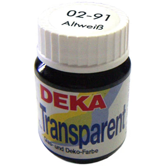 Deka Transparent Cam Boyası 25ml Altweiss 91