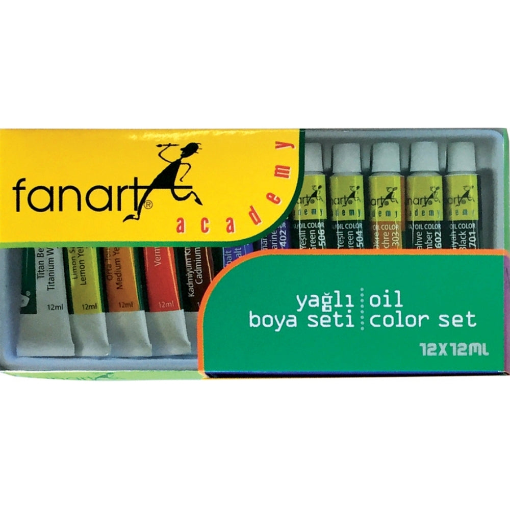 Fanart Academy Yağlı Boya Seti 12x12ml