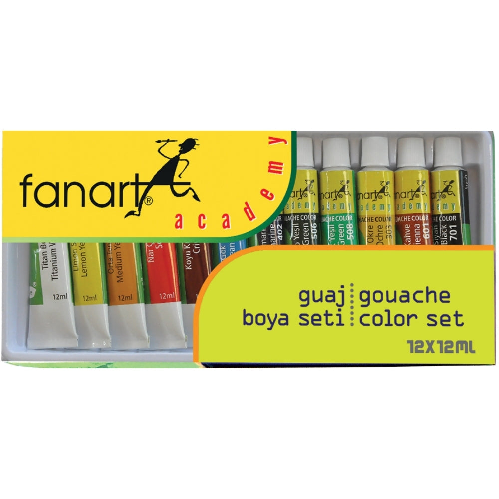 Fanart Academy Guaj Boya Seti 12x12 ml