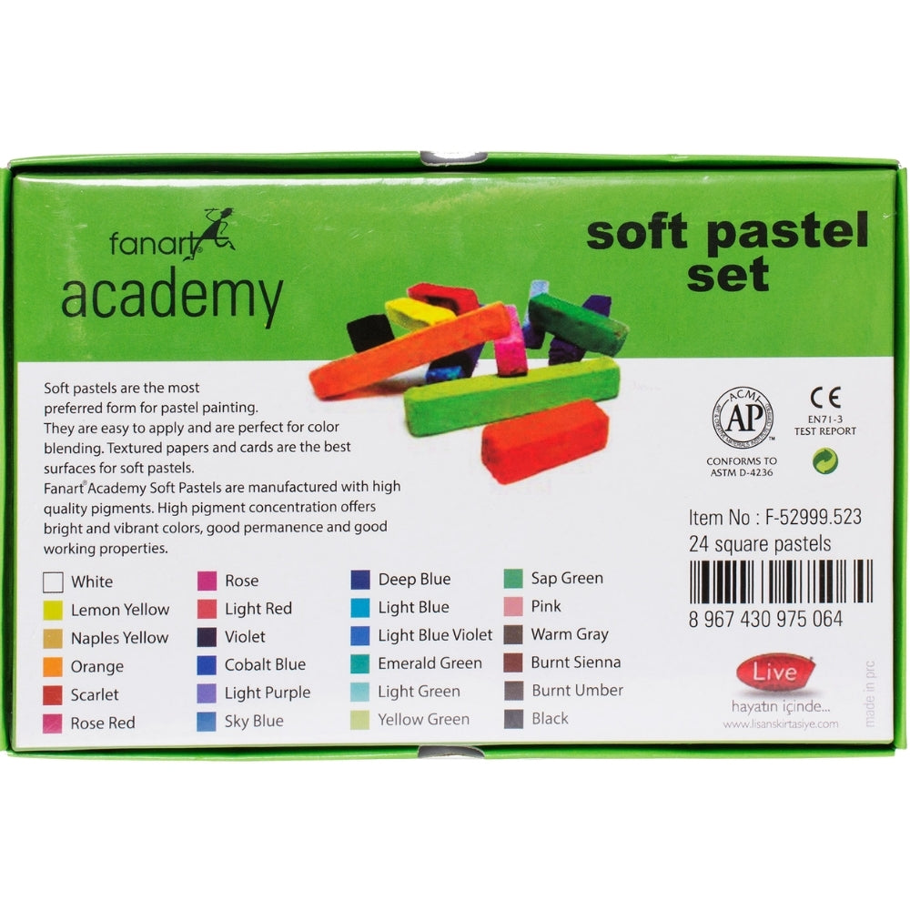 Fanart Academy Toz Pastel Seti 24 Renk (Yarım Pastel)