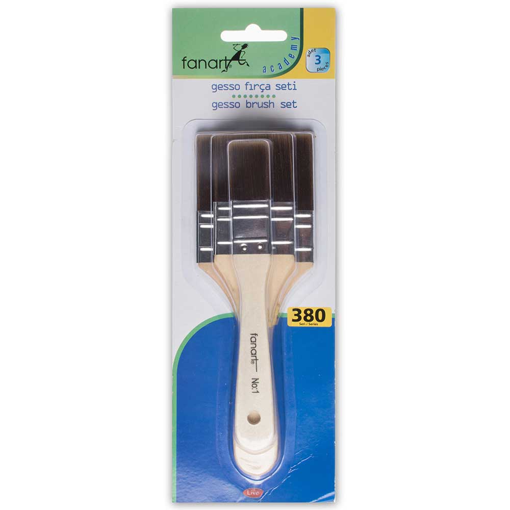 Fanart Academy Gesso Fırça Seti 3'lü