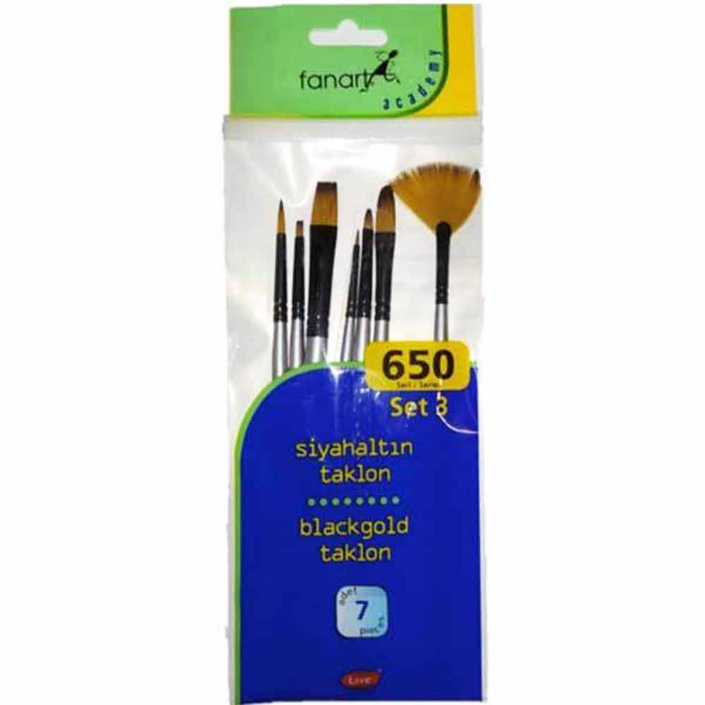 Fanart Academy 650 Seri Fırça Seti 3 (7li)