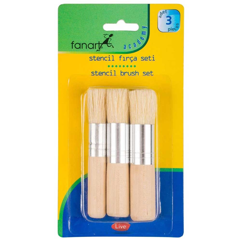 Fanart Academy Stencil Fırça Seti 3'lü