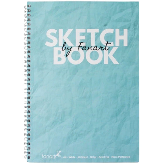 Fanart Academy Sketch Book A4 - Turkuaz 120gr Spiralli 50 Yaprak