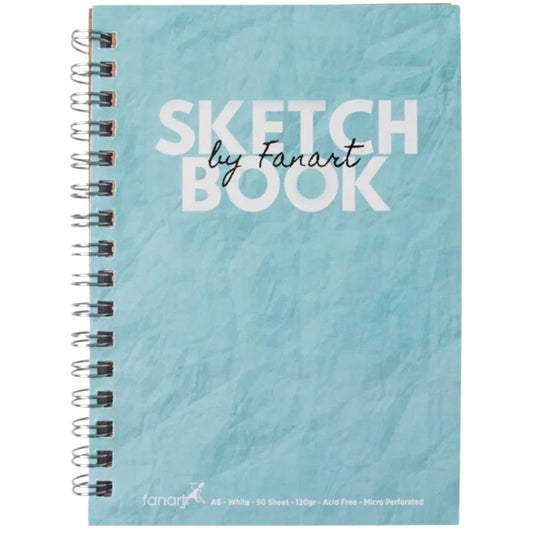 Fanart Academy Sketch Book A6 - Turkuaz 120gr Spiralli 50 Yaprak